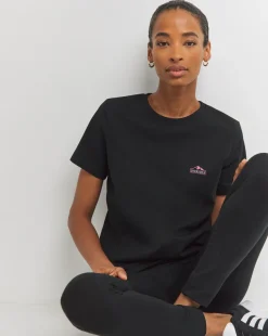 Snowdonia Black Chest Print T-Shirt