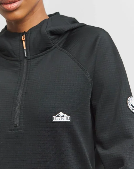 Snowdonia Black Grid Fleece Base Layer