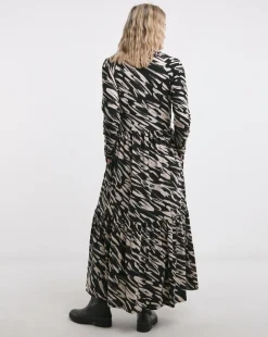 Soft Touch Long Sleeve Notch Neck Dress