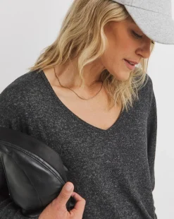 Soft Touch V-Neck Longline Top