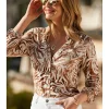 Sosandar Animal Print Relaxed Utility Shirt