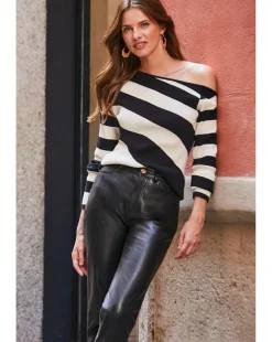 Sosandar Fine Gauge Ribbed Jumper