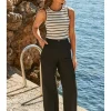 Sosandar Linen Wide Leg Trouser