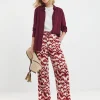 Spun Viscose Wide Leg Trousers