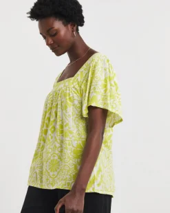 Square Neck Half Sleeve Top