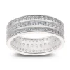 Sterling Silver Cubic Zirconia Full Eternity Band Ring