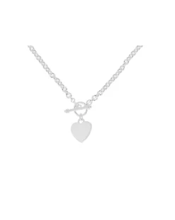 Sterling Silver Heart TBar Belcher Chain