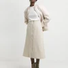 Taupe Utility A line Maxi Skirt