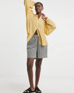 Textured Batwing Top