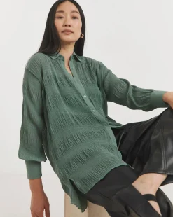 Textured Chiffon Shirt
