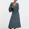 Textured Jersey Front Seam Maxi Dress