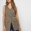 Textured Longline Waistcoat