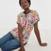 The Longline Short Sleeve Curved Hem Top