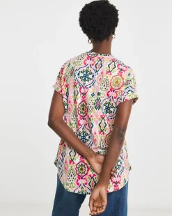 The Longline Short Sleeve Curved Hem Top