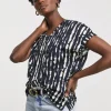The V Neck Printed T-Shirt