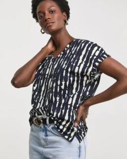 The V Neck Printed T-Shirt