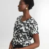 The V Neck Printed T-Shirt