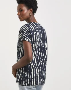 The V Neck Printed T-Shirt