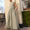 Utility Pocket Detail Maxi Dress
