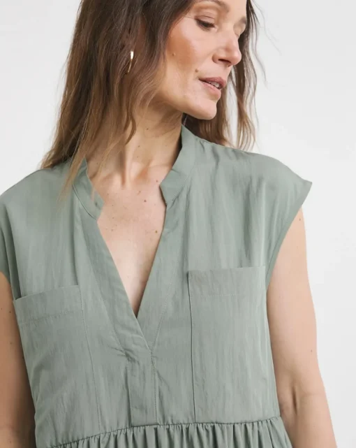 Utility Pocket Detail Maxi Dress