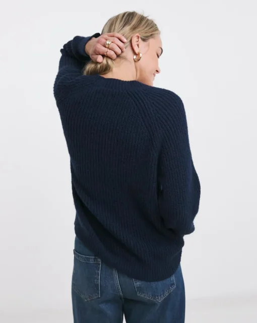 V Neck Open Stitch Jumper