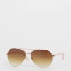 Valentina Rose Gold Aviator Sunglasses