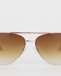 Valentina Rose Gold Aviator Sunglasses