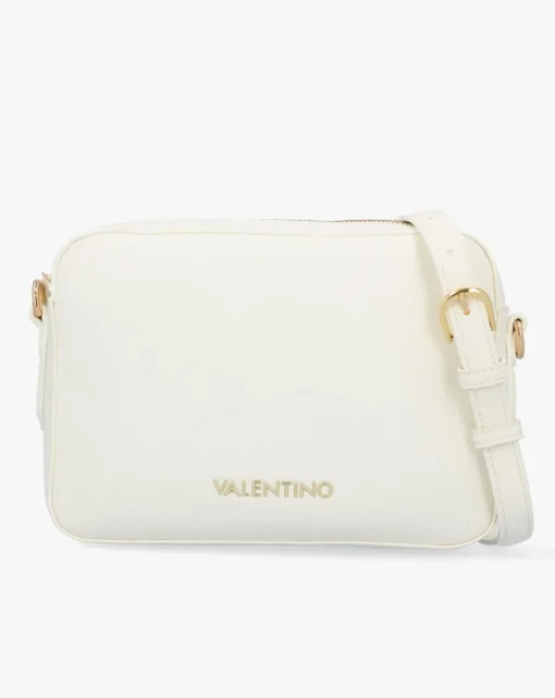 Valentino Bags Brixton II White Pebbled Camera Bag