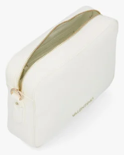 Valentino Bags Brixton II White Pebbled Camera Bag