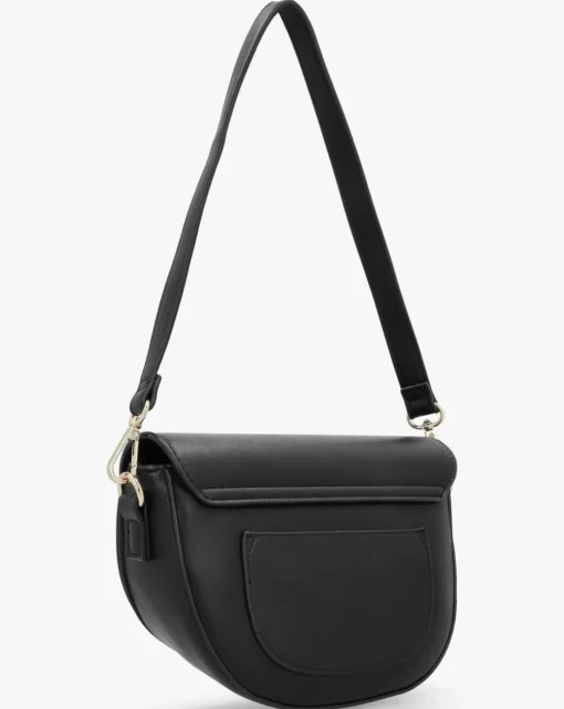 Valentino Bags Piper Asymmetric Flap Black Cross-Body Bag