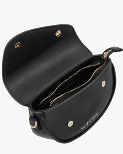 Valentino Bags Piper Asymmetric Flap Black Cross-Body Bag