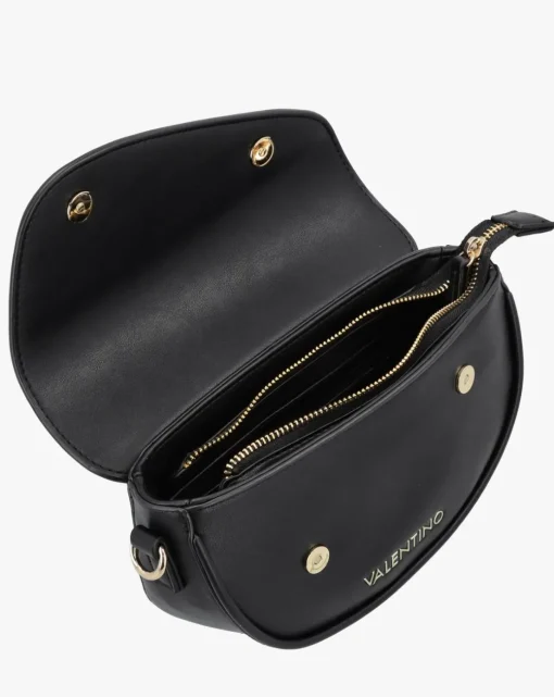 Valentino Bags Piper Asymmetric Flap Black Cross-Body Bag