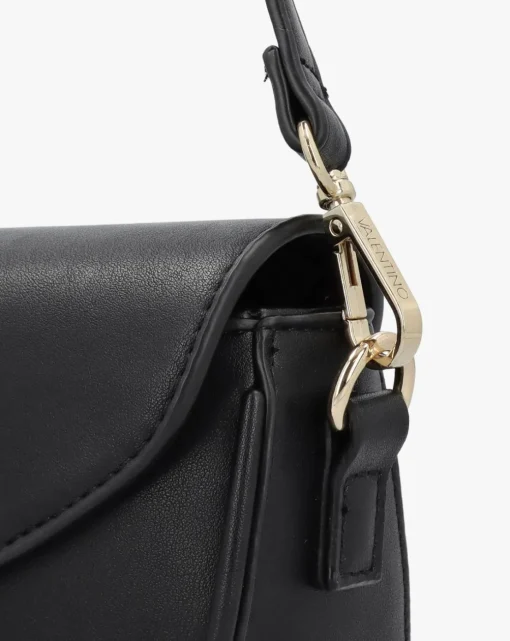 Valentino Bags Piper Asymmetric Flap Black Cross-Body Bag
