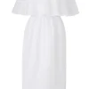 Value White Cotton Bardot Beach Dress