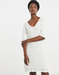 WHITE CROCHET DRESS