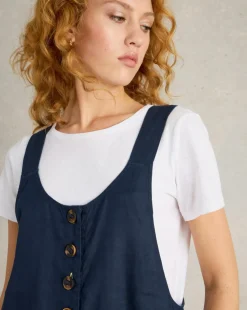 White Stuff Viola Linen Dungaree