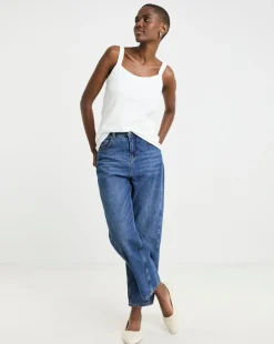 White Thick Strap Cami Vest