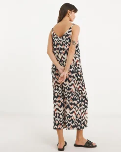 Wide Leg Strappy Culotte Jumpsuit