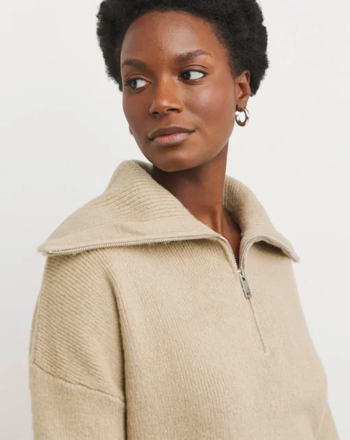 Zip Detail Stepped Hem Tunic