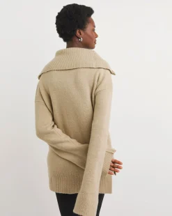 Zip Detail Stepped Hem Tunic